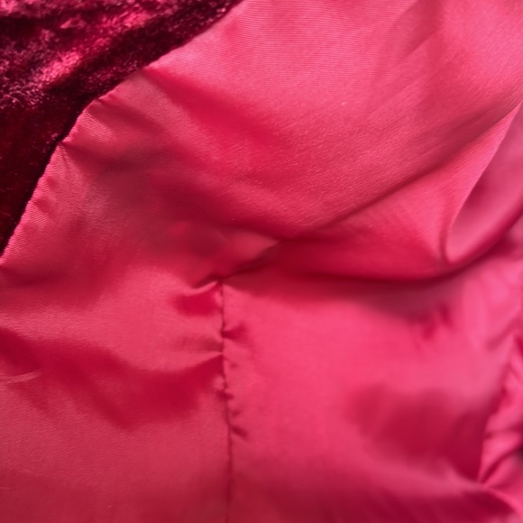 Alexandra Bartlett Maroon/Black Special Occasion Velvet Mandarin Jacket - Picture 12 of 12